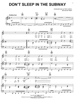 page one of Don't Sleep In The Subway (Piano, Vocal & Guitar Chords (Right-Hand Melody))