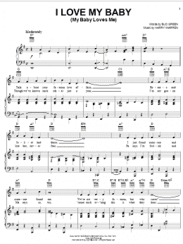 page one of I Love My Baby (My Baby Loves Me) (Piano, Vocal & Guitar Chords (Right-Hand Melody))