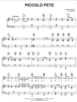 page one of Piccolo Pete (Piano, Vocal & Guitar Chords (Right-Hand Melody))