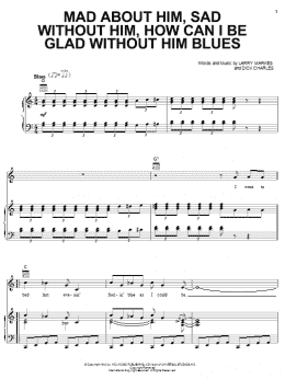 page one of Mad About Him, Sad Without Him, How Can I Be Glad Without Him Blues (Piano, Vocal & Guitar Chords (Right-Hand Melody))