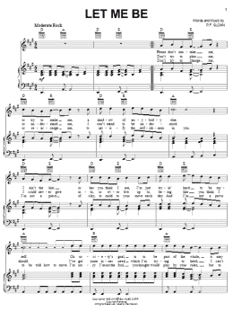 page one of Let Me Be (Piano, Vocal & Guitar Chords (Right-Hand Melody))