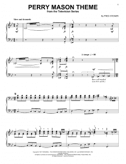 page one of Perry Mason Theme (Piano, Vocal & Guitar Chords (Right-Hand Melody))