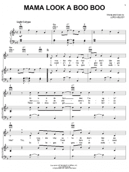 page one of Mama Look A Boo Boo (Piano, Vocal & Guitar Chords (Right-Hand Melody))