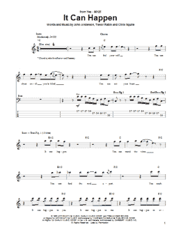 page one of It Can Happen (Bass Guitar Tab)
