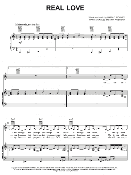 page one of Real Love (Piano, Vocal & Guitar Chords (Right-Hand Melody))