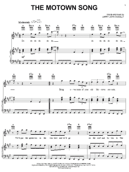 page one of The Motown Song (Piano, Vocal & Guitar Chords (Right-Hand Melody))
