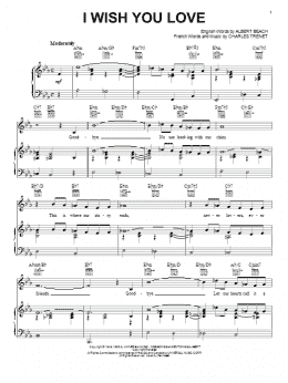 page one of I Wish You Love (Piano, Vocal & Guitar Chords (Right-Hand Melody))