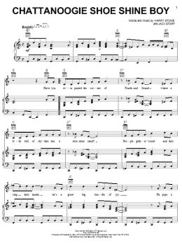 page one of Chattanoogie Shoe Shine Boy (Piano, Vocal & Guitar Chords (Right-Hand Melody))