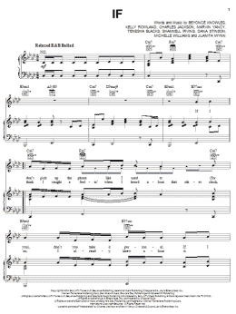 page one of If (Piano, Vocal & Guitar Chords (Right-Hand Melody))