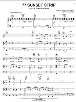 page one of 77 Sunset Strip (Piano, Vocal & Guitar Chords (Right-Hand Melody))