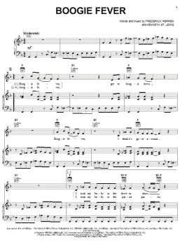 page one of Boogie Fever (Piano, Vocal & Guitar Chords (Right-Hand Melody))