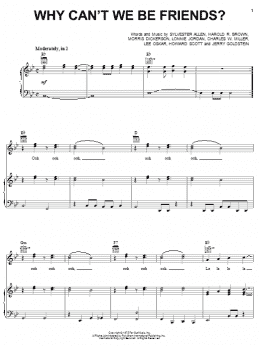 page one of Why Can't We Be Friends (Piano, Vocal & Guitar Chords (Right-Hand Melody))