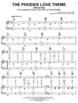 page one of The Phoenix Love Theme (Senza Fine) (Piano, Vocal & Guitar Chords (Right-Hand Melody))