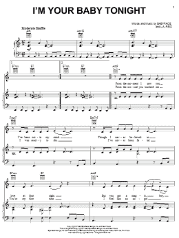 page one of I'm Your Baby Tonight (Piano, Vocal & Guitar Chords (Right-Hand Melody))