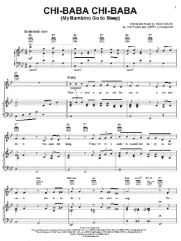 page one of Chi-Baba Chi-Baba (My Bambino Go To Sleep) (Piano, Vocal & Guitar Chords (Right-Hand Melody))