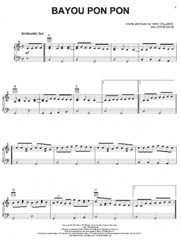 page one of Bayou Pon Pon (Piano, Vocal & Guitar Chords (Right-Hand Melody))