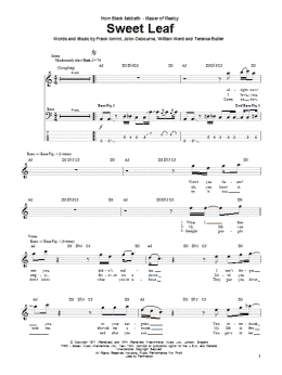 page one of Sweet Leaf (Bass Guitar Tab)