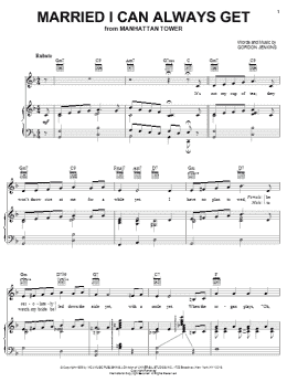 page one of Married I Can Always Get (Piano, Vocal & Guitar Chords (Right-Hand Melody))