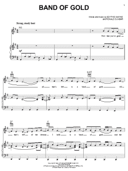 page one of Band Of Gold (Piano, Vocal & Guitar Chords (Right-Hand Melody))