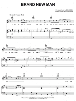 page one of Brand New Man (Piano, Vocal & Guitar Chords (Right-Hand Melody))