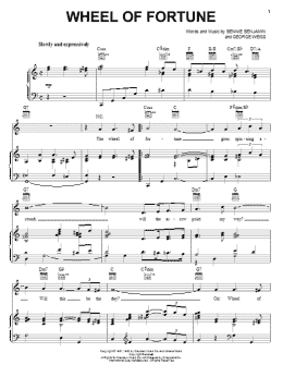page one of Wheel Of Fortune (Piano, Vocal & Guitar Chords (Right-Hand Melody))