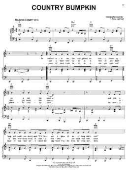 page one of Country Bumpkin (Piano, Vocal & Guitar Chords (Right-Hand Melody))