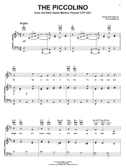 page one of The Piccolino (Piano, Vocal & Guitar Chords (Right-Hand Melody))