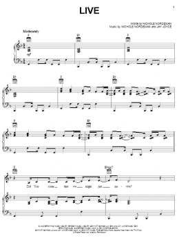 page one of Live (Piano, Vocal & Guitar Chords (Right-Hand Melody))
