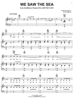 page one of We Saw The Sea (Piano, Vocal & Guitar Chords (Right-Hand Melody))