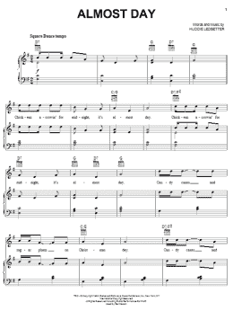page one of Almost Day (Piano, Vocal & Guitar Chords (Right-Hand Melody))