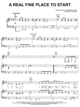 page one of A Real Fine Place To Start (Piano, Vocal & Guitar Chords (Right-Hand Melody))