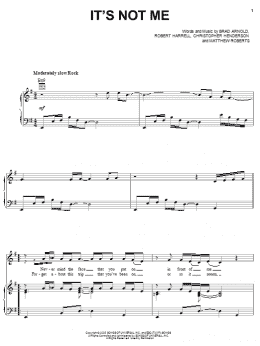 page one of It's Not Me (Piano, Vocal & Guitar Chords (Right-Hand Melody))