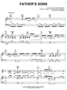 page one of Father's Sons (Piano, Vocal & Guitar Chords (Right-Hand Melody))