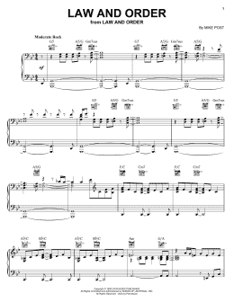 page one of Law And Order (Piano Solo)