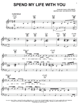 page one of Spend My Life With You (Piano, Vocal & Guitar Chords (Right-Hand Melody))