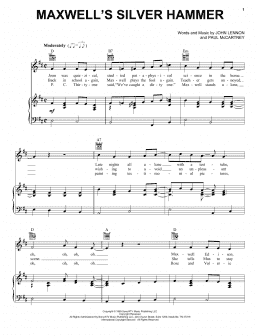 page one of Maxwell's Silver Hammer (Piano, Vocal & Guitar Chords (Right-Hand Melody))