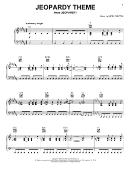 page one of Jeopardy Theme (Piano Solo)