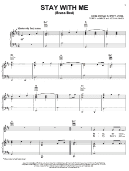 page one of Stay With Me (Brass Bed) (Piano, Vocal & Guitar Chords (Right-Hand Melody))