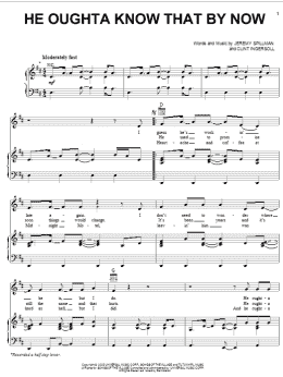 page one of He Oughta Know That By Now (Piano, Vocal & Guitar Chords (Right-Hand Melody))