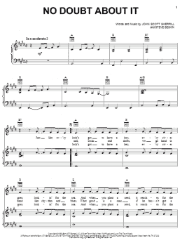 page one of No Doubt About It (Piano, Vocal & Guitar Chords (Right-Hand Melody))