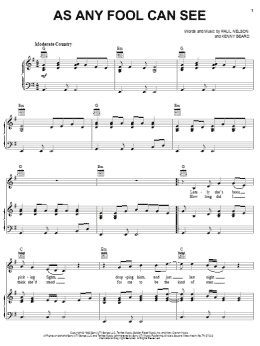 page one of As Any Fool Can See (Piano, Vocal & Guitar Chords (Right-Hand Melody))