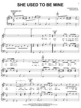 page one of She Used To Be Mine (Piano, Vocal & Guitar Chords (Right-Hand Melody))