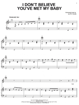 page one of I Don't Believe You've Met My Baby (Piano, Vocal & Guitar Chords (Right-Hand Melody))