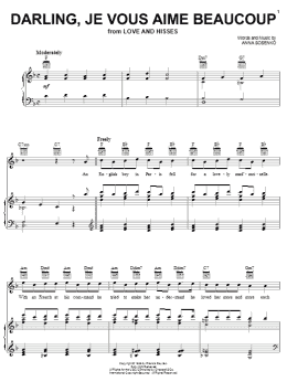 page one of Darling, Je Vous Aime Beaucoup (Piano, Vocal & Guitar Chords (Right-Hand Melody))