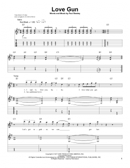 page one of Love Gun (Guitar Tab (Single Guitar))