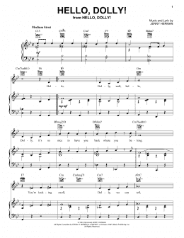 page one of Hello, Dolly! (Piano, Vocal & Guitar Chords (Right-Hand Melody))
