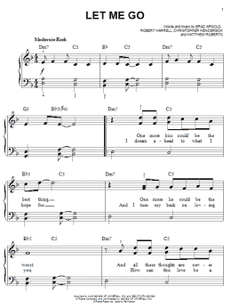 page one of Let Me Go (Easy Piano)