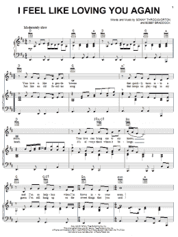 page one of I Feel Like Loving You Again (Piano, Vocal & Guitar Chords (Right-Hand Melody))