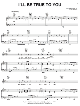 page one of I'll Be True To You (Piano, Vocal & Guitar Chords (Right-Hand Melody))