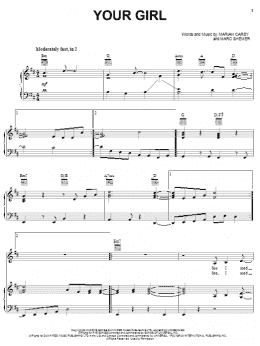 page one of Your Girl (Piano, Vocal & Guitar Chords (Right-Hand Melody))